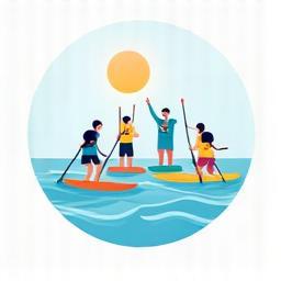 Step 3: Icon representing people enjoying water activities together